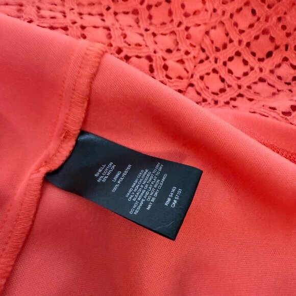 Jessica Howard Sleeveless Coral Dress Lace Overlay A Line Size 10 Cruise Fashion - Picture 6 of 16